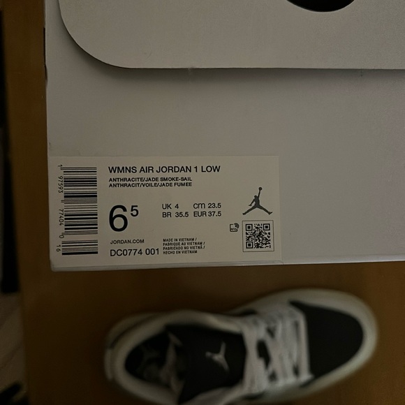 Nike Air Jordan Low Black and White Sneakers - Picture 5 of 6